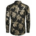 thumbnail image 2 of COOFANDY Mens Shirt Rose Shiny Luxury Flowered Printed Button Down, 2 of 9