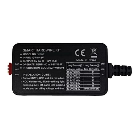 myGEKOgear - Dash Cam Smart Hardwire Kit for most Vehicles - Black