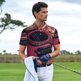 thumbnail image 5 of Balery Romantic Heart Guitar Printed Men’s Short Sleeve Polo Shirt, Midweight Men's Shirt,Golf Polo shirts -Medium, 5 of 8
