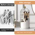 thumbnail image 4 of Bradem Makeup Brush Organizer 360 Rotating Clear with Lid,Vanity/Desktop/Bathroom Use, 4 of 8