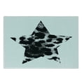 thumbnail image 3 of Leopard Print Cutting Board, Star Animak Grunge Effect Hipster Geometrical Design Graphic, Decorative Tempered Glass Cutting and Serving Board, Small Size, Black White, by Ambesonne, 3 of 5