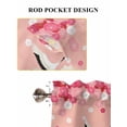 thumbnail image 6 of Pink Mountains 2 Panel Kitchen Curtains for Windows, Modern Aesthetic Cherry Blossoms Cranes Bathroom Privacy Curtain, Home Décor Window Treatment for Bedroom/Living Room 55"x45", 6 of 6