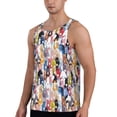 thumbnail image 2 of Fuzoiu Colourful Horses Print Men's Workout Tank Tops,Sleeveless Gym Shirt Quick Dry,Fitness Bodybuilding T-Shirt,Muscle Athletic Workout Tee-4X-Large, 2 of 7
