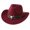 F, variant on Kelon Cowboy Clearance Polyester Hat Classic Western Cowboy Hat For Men Women Wide Brim With Bull Headband
