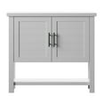 thumbnail image 5 of Twin Star Home Console Table with USB Charging Ports and Louvered Doors, 5 of 6