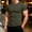 Green, variant on Mens Shirts Crewneck Short Sleeve Slim Fit T Shirts For Men Stretch Breathable Top Cozy Fitness Clothing Green L