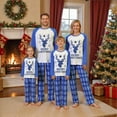thumbnail image 2 of Family Matching Christmas Pajama Set Reindeer Tops Plaid Pants Sleepwear Outfits, 2 of 7
