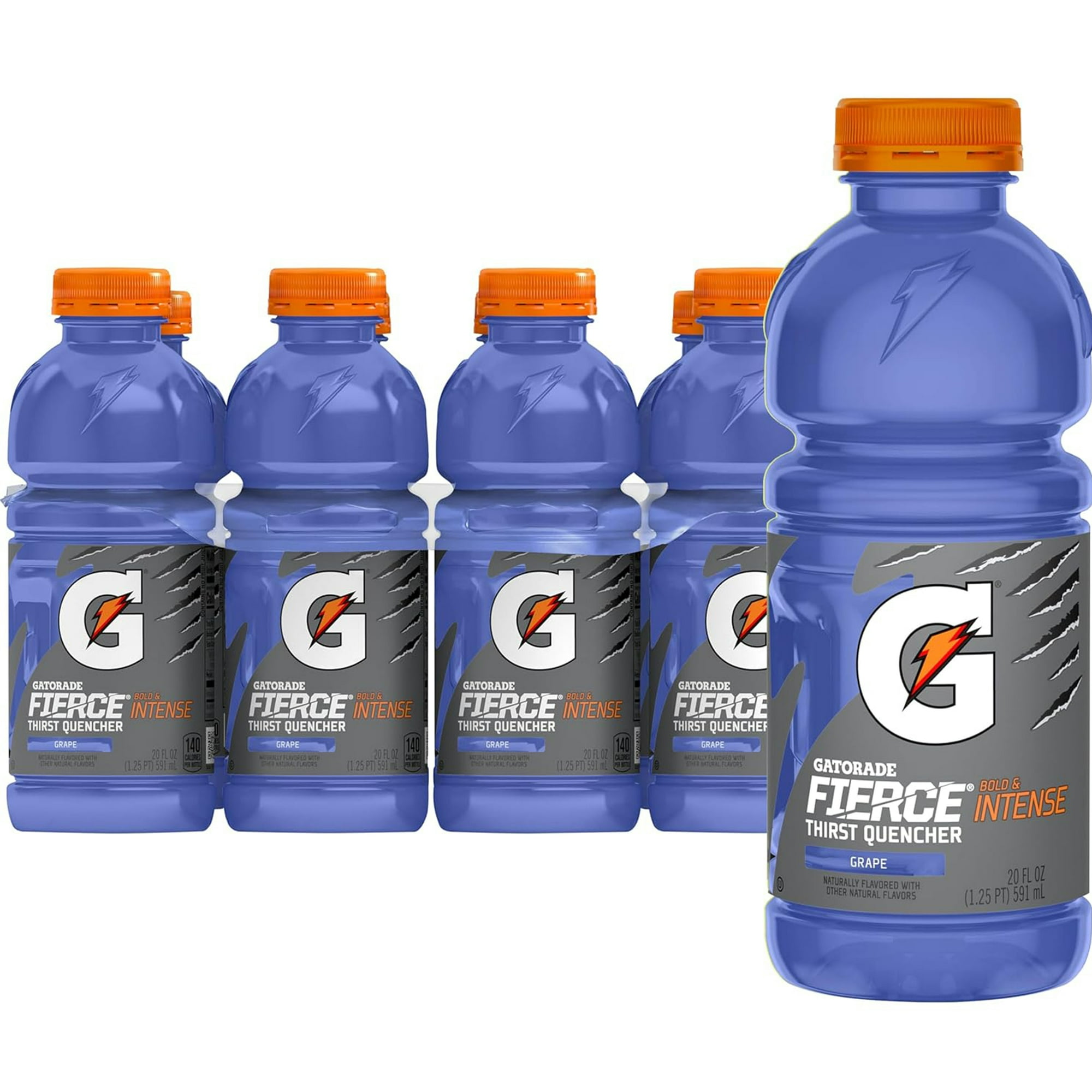 Gatorade Thirst Quencher Electrolyte Sports Drink, Fierce Grape, 20 fl oz, 8 Count Bottles