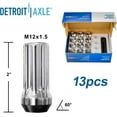 thumbnail image 6 of Detroit Axle - Front Wheel Hub Bearings + 24pc Lug Nuts w/keys Replacement for Chevy Trailblazer SSR GMC Envoy Buick Rainier Saab 9-7X - 28pc Set, 6 of 7