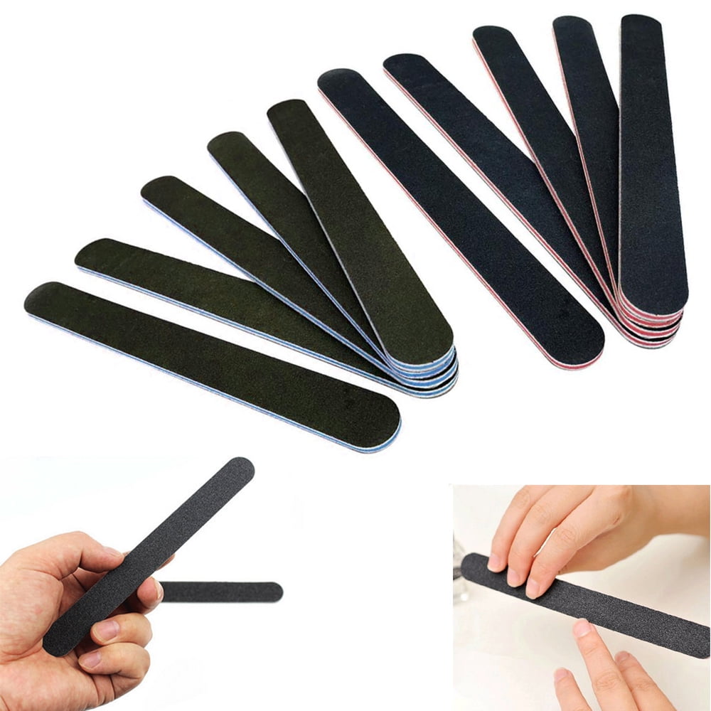 40 Pcs Nail File Round Buffer Emery Board Professional Acrylic Sanding