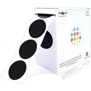 PARLAIM 1" Black Round Color Coding Circle Dot Labels on a Roll, 1000 Stickers, 1 inch Diameter.