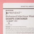 thumbnail image 6 of McKesson Biohazard Sharps Container, Puncture-Resistant Lockable Bin - Red, 5.4 qt, 1 Ct, 6 of 7