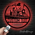 thumbnail image 2 of Handmadetneonsign Custom Name Steam Train Locomotive Metal Wall Art with LED Light - Personalized Train, 2 of 5