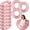 Pink, variant on 12 Pcs Adult Pool Floats Inflatable Glitter Swim Rings Round Floating Tubes for Summer Beach Pool Party Supplies(Blue,29.5" l X 29.5" w)