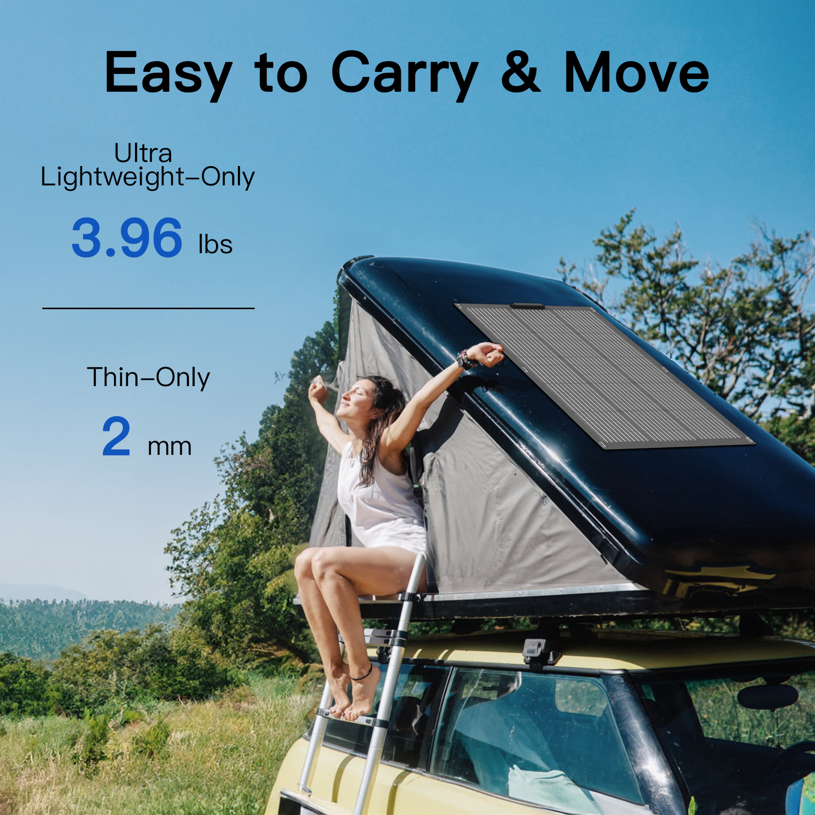 MHPOWOS 24V 100W Flexible Portable Solar Panel, IP67 Waterproof ETFE Monocrystalline Cell Solar Panel Charger Perfect for Power Station Outdoor Camping Marine Off-gird System