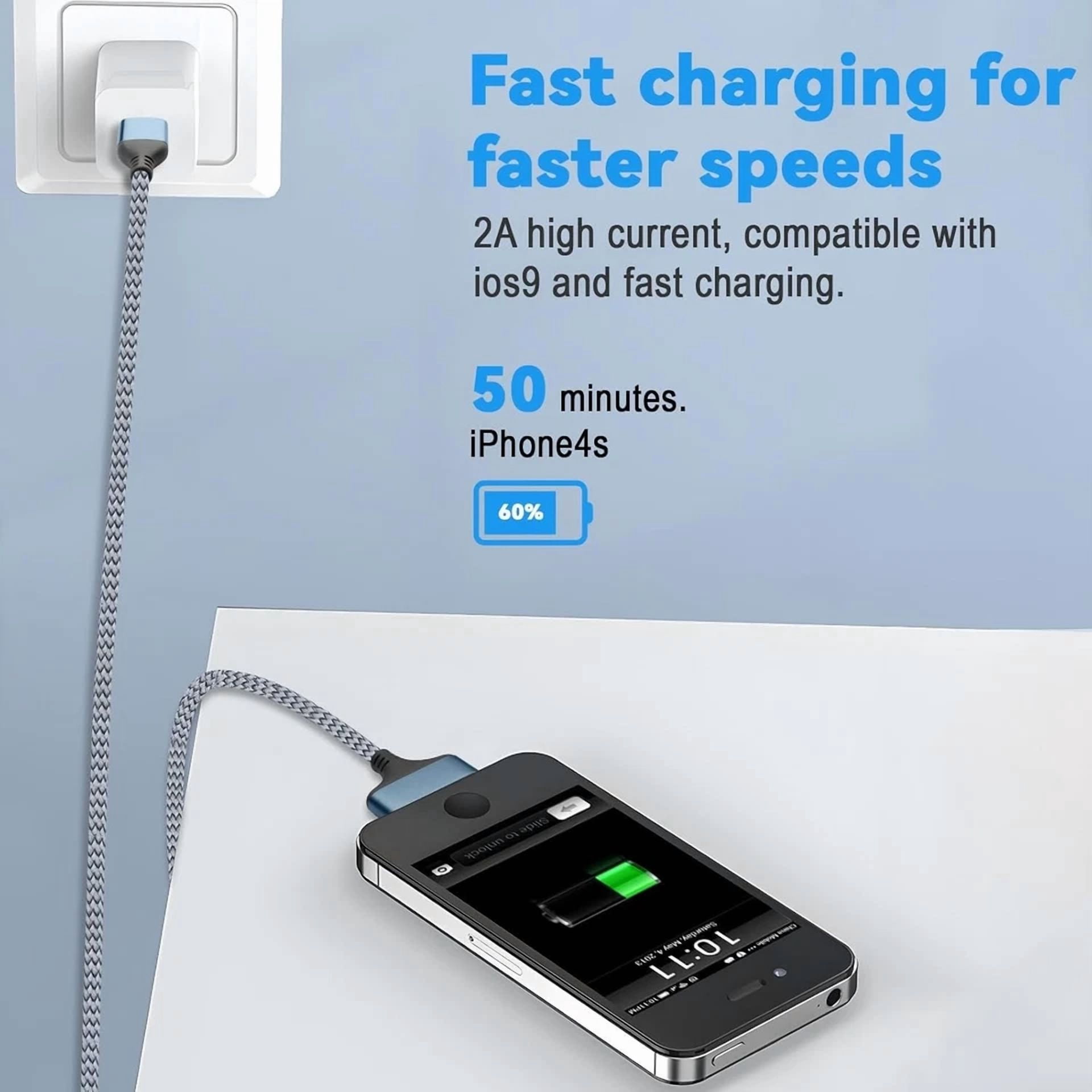 Usb To 30 Pin Charging Cable, 30 Charger Cable Fast & 1M