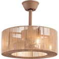 thumbnail image 5 of Caged Invisible Ceiling Fan with Light, 3 Speeds Adjustable,Enclosed Ceiling Fan Lights with Remote, Industrial Low Profile Fans for Living Room, Bedroom, Kitche (18 inches), 5 of 10