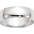thumbnail image 1 of 10K White Gold 10Kw 7mm Ltw Half Round Band Size 10.5 Made In United States 1whrl070-10.5, 1 of 5