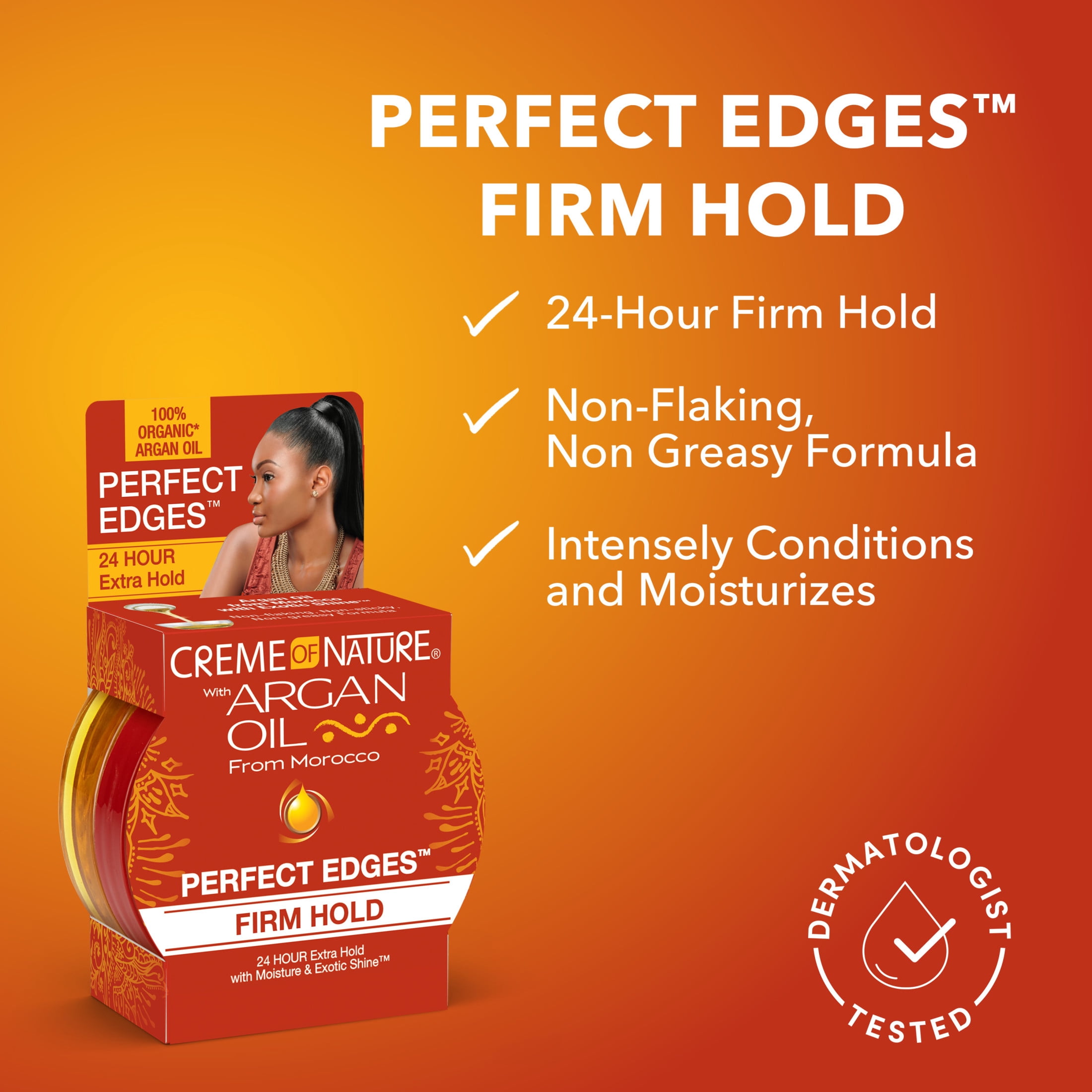 (2 pack) Creme of Nature Perfect Edges™ Firm Hold Edge Control with Argan Oil, 2.25 oz