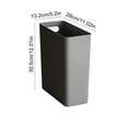 thumbnail image 3 of 10L Narrow Slim Trash Can for Kitchen Bedroom Bathroom, 5.2 Inch Wide Small Garbage Bin with Handle, Space-Saving Waste Basket for Tight Spaces, Gray, 3 of 6