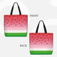 thumbnail image 2 of Hirioo Watermelon for Tote Bag for Women, Quilted Shoulder Bag with Zipper, Large Capacity Handbags for Casual, Travel, Work, 2 of 7