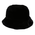 thumbnail image 1 of Gorro de invierno con forma de cubo para mujer y hombre, gorro de pescador de piel sintética esponjosa, estilo de Color sólido, 1 of 5