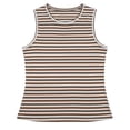 thumbnail image 6 of WAYUTE Tank Tops for Women Casual Striped Print Round Neck Sleeveless Slim Fit Nightwear Breathable Basic Top Summer Daily Wear, 6 of 6