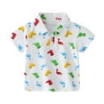 thumbnail image 2 of Esaierr Kids Baby Short Sleeve Shirt for Boys,Toddler Summer Cartoon Print Shirts Hawaiian Shirt Cartoon Outfits Clothing Set Short Sleeved Shirt ,Sizes 1-7T, 2 of 8
