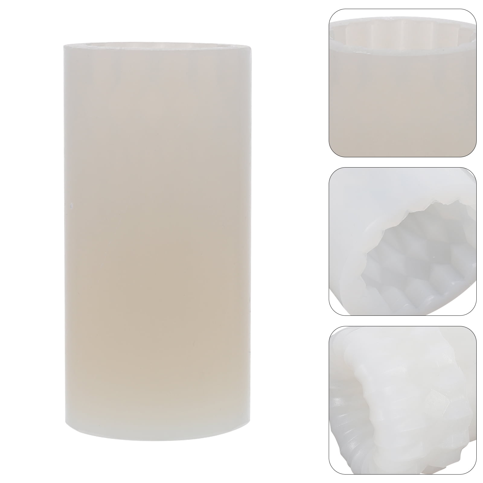 TAILTOSS  DIY Scented Candle Mold White Silicone for Crafting and Home Projects 2Pcs
