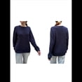 thumbnail image 3 of Suéteres de Cuello Redondo para Mujer, de Punto , Suaves, Informales, Modernos, Clásicos, de Larga, para Otoño. Azul Marino M, 3 of 7