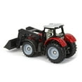 thumbnail image 4 of Massey Ferguson Red Tractor Diecast Model with Silver Top and Front Loader by Siku, 4 of 5
