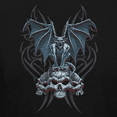 thumbnail image 2 of Teelocity Men's Gargoyle on Skulls Black Relaxed Fit Short Sleeve Graphic T-Shirt, 2 of 3