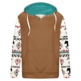 thumbnail image 3 of Penkiiy Men Women Fashion Long Sleeve Hoodie Aztec 3D Print Pullover Sweatshirts M Coffee, 3 of 4