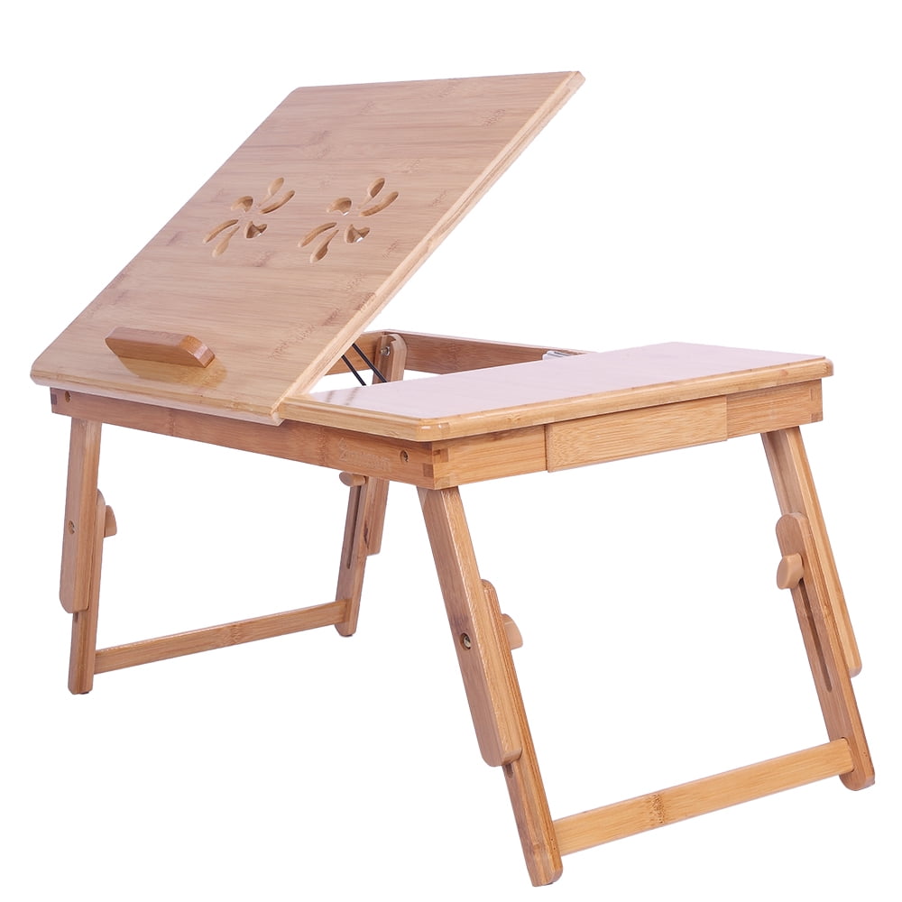 Zimtown Laptop Desk Adjustable Breakfast Serving Bed Tray ...
