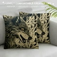 thumbnail image 3 of MLJA Pack of Bear Decorative Throw Pillow Covers, Soft Deer Wolf Cushion Case Set for Couch Sofa Bedroom Living Room,Wild Animals Farmhouse Blue Pillow Cases Pillowcases,, 3 of 5