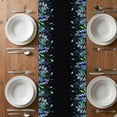 thumbnail image 6 of Colorful Leaf Table Runner - 72 Inch Long, Kitchen Dining Table Runner Dresser Scarves, Farm Pastoral Plant Watercolor Black Farmhouse Decor for Coffee Tables Wedding Party Banquet, 6 of 8