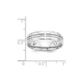 thumbnail image 2 of Solid 14k White Gold Heavy Comfort Fit Fancy Wedding Band - Size 8, 2 of 2