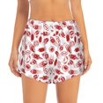 thumbnail image 4 of Lsque Red Football Printed Women's Running Shorts with Liner Pockets,Elastic Quick Dry Workout Athletic Gym Yoga Shorts,Womens High Waist Shorts-Small, 4 of 9