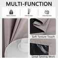 thumbnail image 4 of Fmbmuo Perforated Style Black Out Curtains Thermal Insulation Beige Blackout Decorations， Tab Machine Washable 1 pcs Minimalist Window Curtains， Bedroom/Living Room,79 Inch, 4 of 5