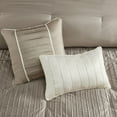 thumbnail image 2 of 7 Piece Polyester Charmeuse Comforter Set Taupe King, 2 of 10