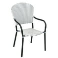 thumbnail image 6 of Patiojoy Outdoor 4 PCS Iron Dining Chairs Patio Stackable Arm Chair for Balcony Backyard Poolside, 6 of 7