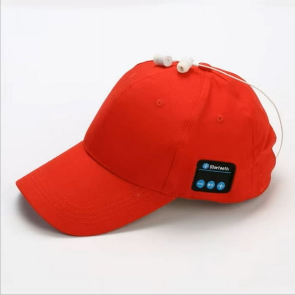 Creative Bluetooth Music Baseball Cap Wireless Smart Speakerphone USB Charging Outdoor Casual Cap (Rose Red)