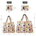 thumbnail image 2 of Wrapables Large & Small Foldable Tote Nylon Reusable Grocery Bags, Set of 2, Cuttie Animals, 2 of 5