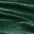 thumbnail image 5 of Carriediosa 100% Cotton Muslin Throw Blanket Gauze Blankets for Adults Soft Throws for Bed and Couch, 70" x 80" Dark Green, 5 of 6