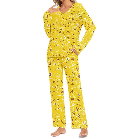 Women's Pajama Sets Long Sleeve Tops and Long Pants Soft Comfy Pajamas Set 2 Piece Outfits