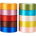 thumbnail image 4 of SUTENG Fabric Ribbon Silk Satin Ribbon Roll 10 Solid Colors for Present Wrapping Party Wedding Home Decoration, 4 of 5