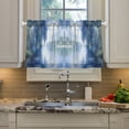 thumbnail image 2 of Yayeee Kitchen Curtains Tier Pair Light Filtering 27"x36" Rod Pocket Short Cafe Window Panel, Plants and River, 2 of 7