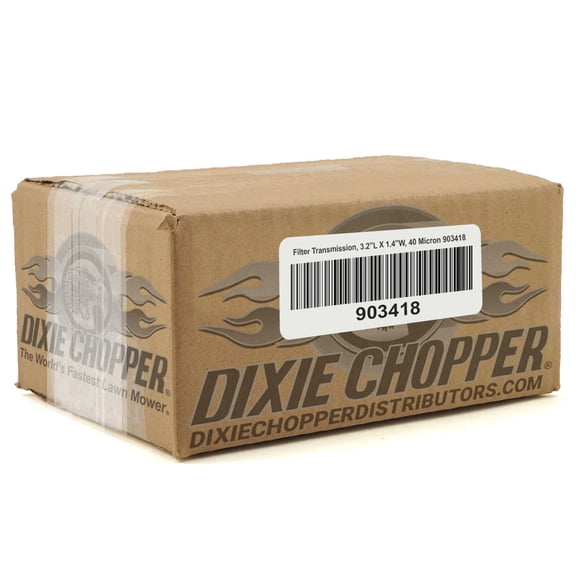 Genuine OEM Dixie Chopper Transmission Filter (3.2"L x 1.4"W, 40 Microns) for Lawn Mowers / 903418