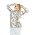 thumbnail image 2 of Stretch Is Comfort Women's Plus Size Warm Long Sleeve Turtleneck Top Snake 3X, 2 of 6
