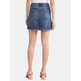 thumbnail image 3 of Time and Tru Women's Denim Mini Skirt, Sizes 4-20, 3 of 5